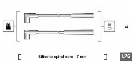 Провода высоковольтные, комплект MAGNETI MARELLI MSK582 (фото 1)