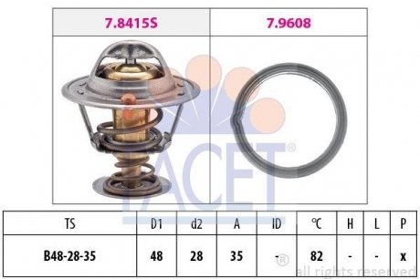 Термостат системи охолодження FACET 7.8415 (фото 1)