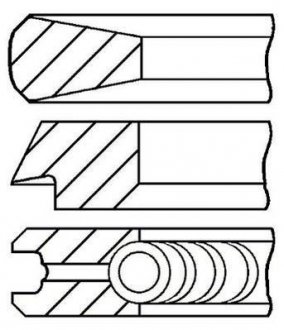 Кільця поршневі GOETZE 08-121800-00 (фото 1)
