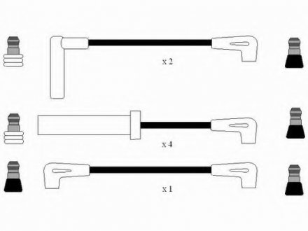Комплект высоковольтных проводов NGK RCCR302 (фото 1)