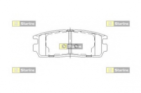 Комплект тормозных колодок STARLINE BD S851P (фото 1)