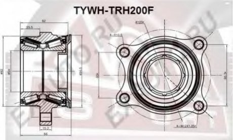 Подшипник передней ступицы ASVA TYWHTRH200F (фото 1)
