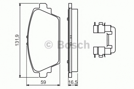 Гальмівні колодки, дискові 0 986 494 629 BOSCH 0986494629 (фото 1)