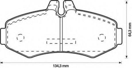 Комплект тормозных колодок, дисковый тормоз Bendix 571946B (фото 1)