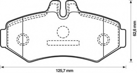 Комплект тормозных колодок, дисковый тормоз Bendix 571950B (фото 1)