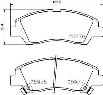 Комплект тормозных колодок BREMBO P 30 076 (фото 1)