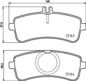 Комплект тормозных колодок BREMBO P 50 132 (фото 1)