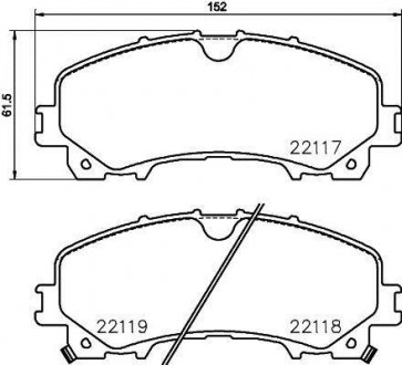 Комплект тормозных колодок BREMBO P 56 106 (фото 1)