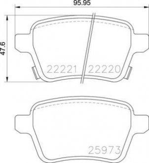 Комплект тормозных колодок BREMBO P 59 086 (фото 1)