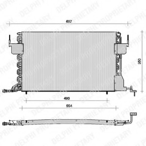 Конденсатор, кондиціонер Delphi TSP0225021 (фото 1)