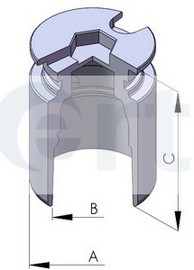 Поршень, корпус скобы тормоза ERT 150198-C (фото 1)