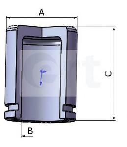 Ремкомплект гальмівного поршня супорта ERT 150769-C (фото 1)