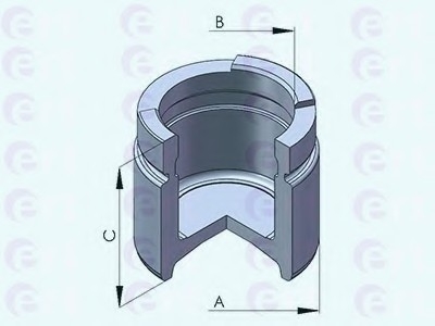 Поршень, корпус скобы тормоза ERT 150847-C (фото 1)