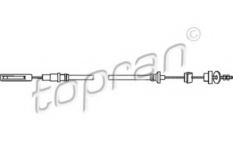 Трос, управление сцеплением TOPRAN / HANS PRIES 102 853 (фото 1)