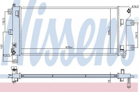 Радиатор системы охлаждения NISSENS 68773 (фото 1)