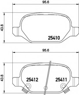 Гальмівні колодки (набір) TEXTAR 2541001 (фото 1)