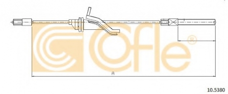 Трос, стояночная тормозная система COFLE 105380 (фото 1)