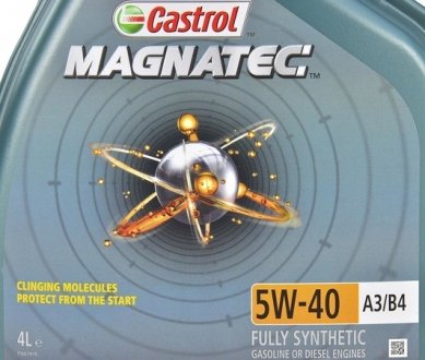 Масло моторное Magnatec A3/B4 5W-40 (4 л) CASTROL CASMAGN5W40A3B44L (фото 1)