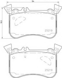 Комплект тормозных колодок BREMBO P50121 (фото 1)