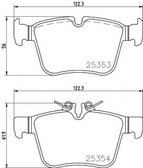 Комплект тормозных колодок BREMBO P50122 (фото 1)