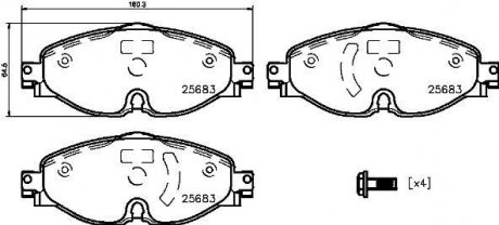 Гальмівні колодки дискові P85 147 BREMBO P85147 (фото 1)