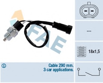 Выключатель, фара заднего хода FAE 40831 (фото 1)