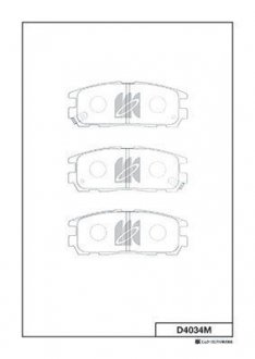 КОЛОДКИ ТОРМОЗНЫЕ RR MK KASHIYAMA D4034M (фото 1)
