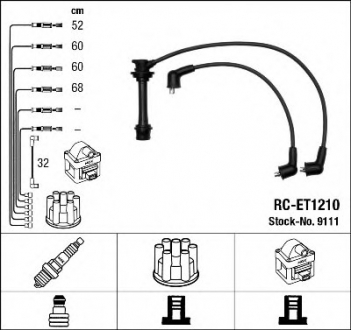 Комплект проводов зажигания NGK RCET1210 (фото 1)