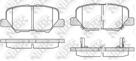 Колодка тормозная дисковая NiBK PN25003 (фото 1)