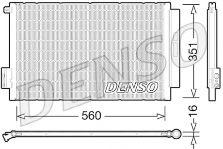 Конденсатор, кондиционер DENSO DCN09043 (фото 1)