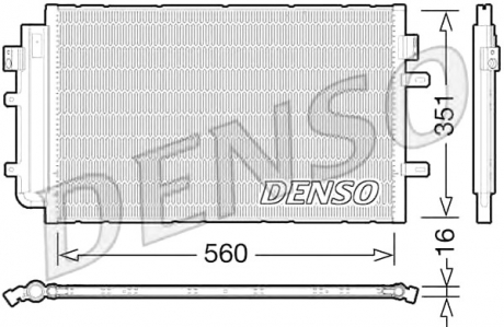 Конденсатор, кондиционер DENSO DCN12005 (фото 1)