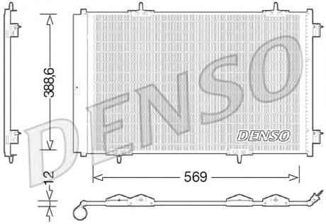 Конденсатор, кондиционер DENSO DCN21030 (фото 1)