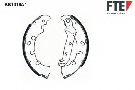 Комплект тормозных колодок FTE BB1319A1 (фото 1)