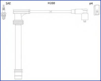 Комплект дротів запалювання HITACHI 134518 (фото 1)