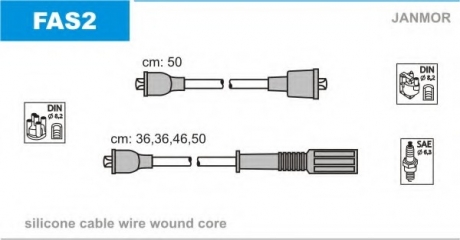 Комплект проводов зажигания Janmor FAS2 (фото 1)