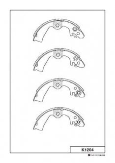БАШМАКИ ТОРМОЗНЫЕ RR MK KASHIYAMA K1204 (фото 1)