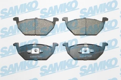 Гальмівні колодки, дискове гальмо (набір) SAMKO 5SP668 (фото 1)