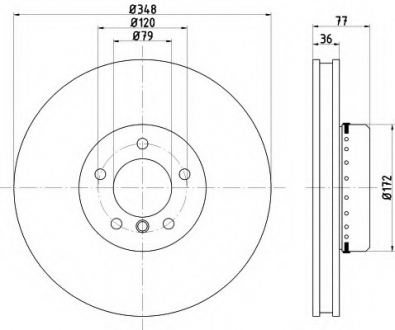 Тормозной диск передний TEXTAR 92182425 (фото 1)