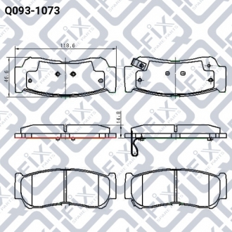 КОЛОДКИ ТОРМ ЗАДН ДИСК Q-FIX Q093-1073 (фото 1)