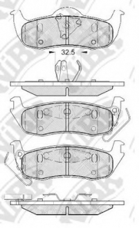 Колодки тормозные задние Infiniti QX56, Armada, Titan, Grand Cherokee NiBK PN0429 (фото 1)