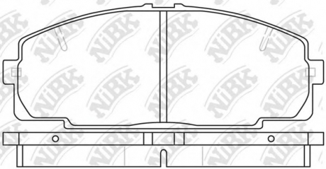 Фото колодки колодки дисковые NiBK PN1237 КОЛОДКИ КОЛОДКИ ДИСКОВЫЕ NiBK PN1237
