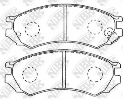 Колодки гальмівні. дискові NiBK PN2188 (фото 1)