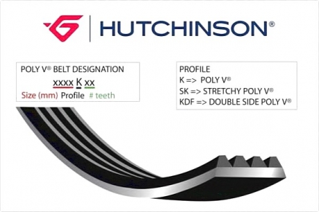 Поликлиновой ремень HUTCHINSON 805 K 5 (фото 1)