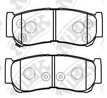 Колодки задние Sorento, Santa Fe, Rexton NiBK PN0447 (фото 1)