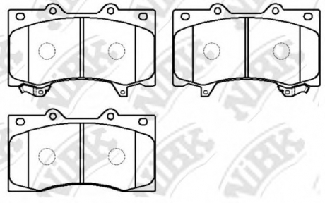 Колодки передні Infiniti QX56, Nissan Patrol Y62 NiBK PN0555 (фото 1)