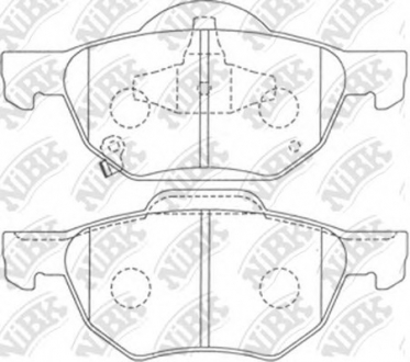 Колодки дискового гальма NiBK PN8125 (фото 1)