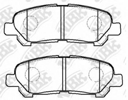 Колодки дискового гальма NiBK PN1848 (фото 1)