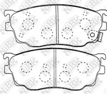 Колодки тормозные передние Mazda NiBK PN5418 (фото 1)