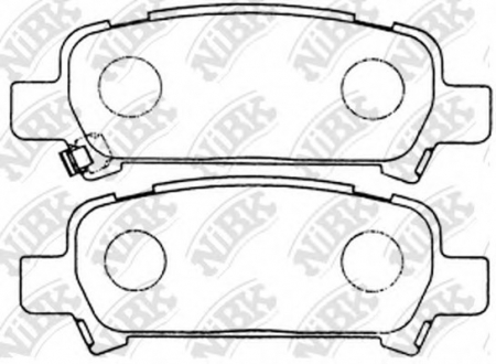 Колодки задние Subaru NiBK PN7415 (фото 1)