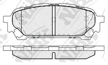 Колодки задние Subaru NiBK PN7801 (фото 1)